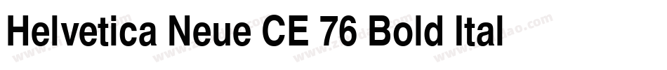 Helvetica Neue CE 76 Bold Italic字体转换